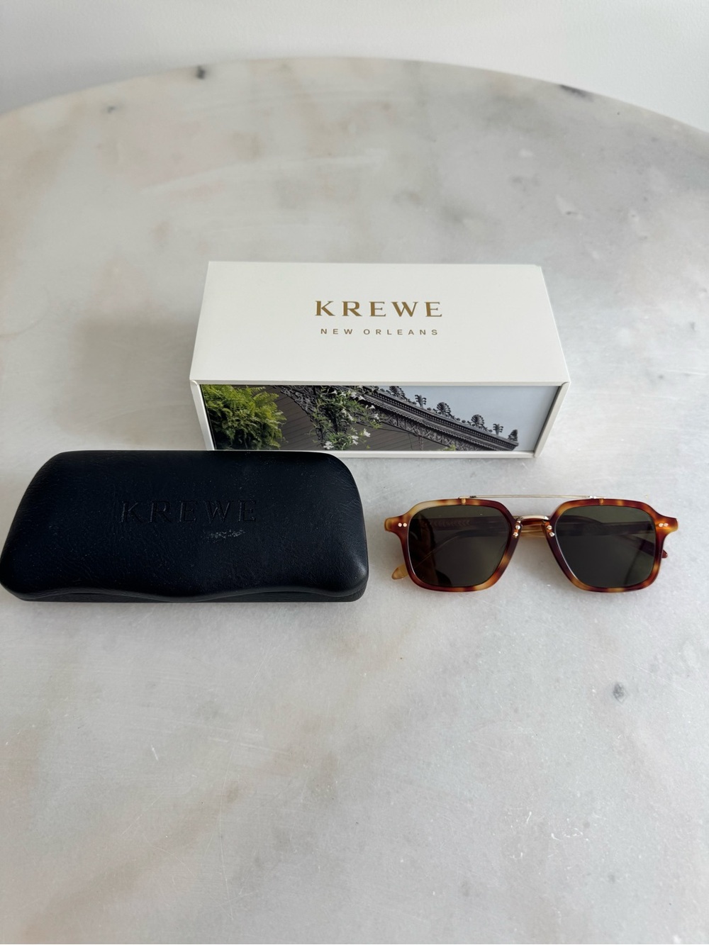 KREWE Colton Sunglasses 12k Polarized in Hawksbill